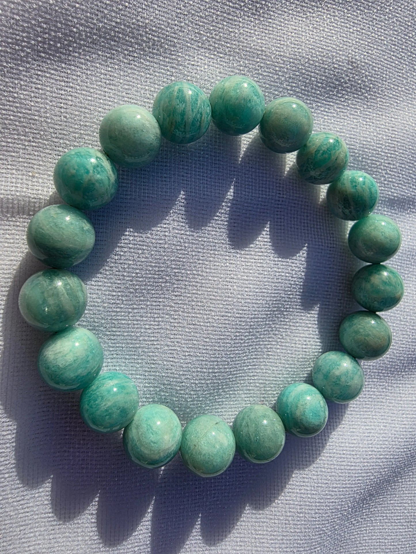 Bracelets de perles d'Amazonite 10mm Cristal Roche
