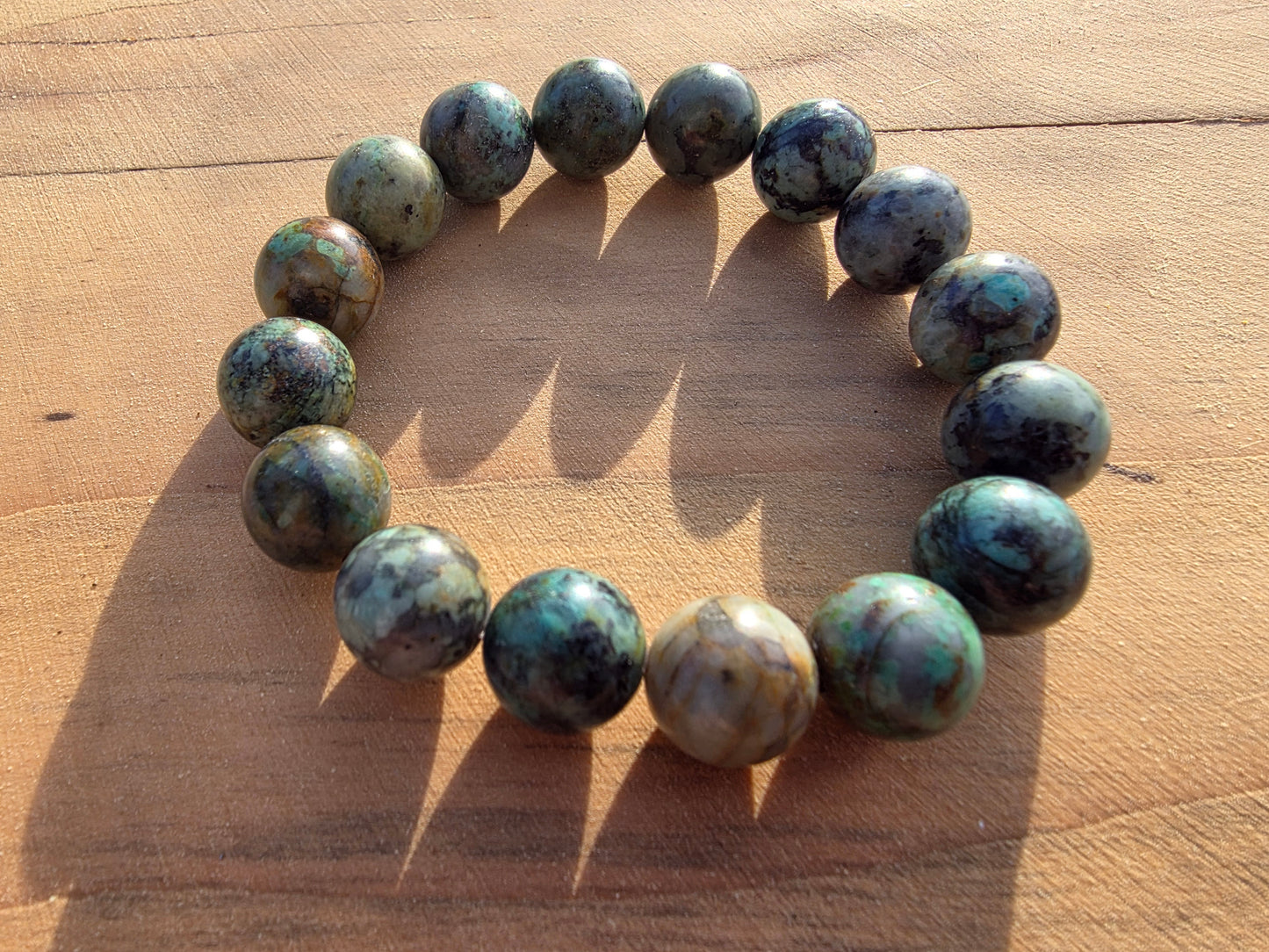 Bracelet en Turquoise de perles de 12mm Cristal Roche