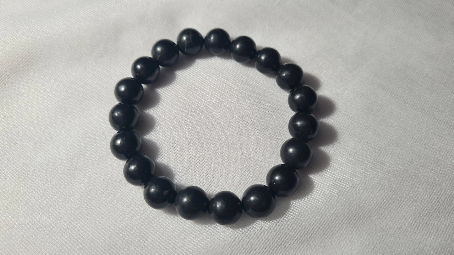 Bracelet Shungite 10mm Cristal Roche