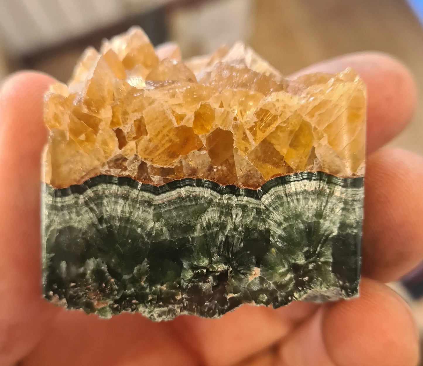 Plaques de séraphinites Cristal Roche