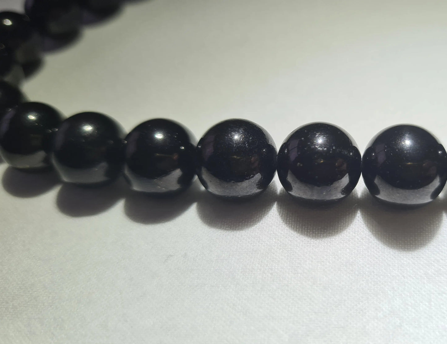 Collier Shungite 12mm Cristal Roche