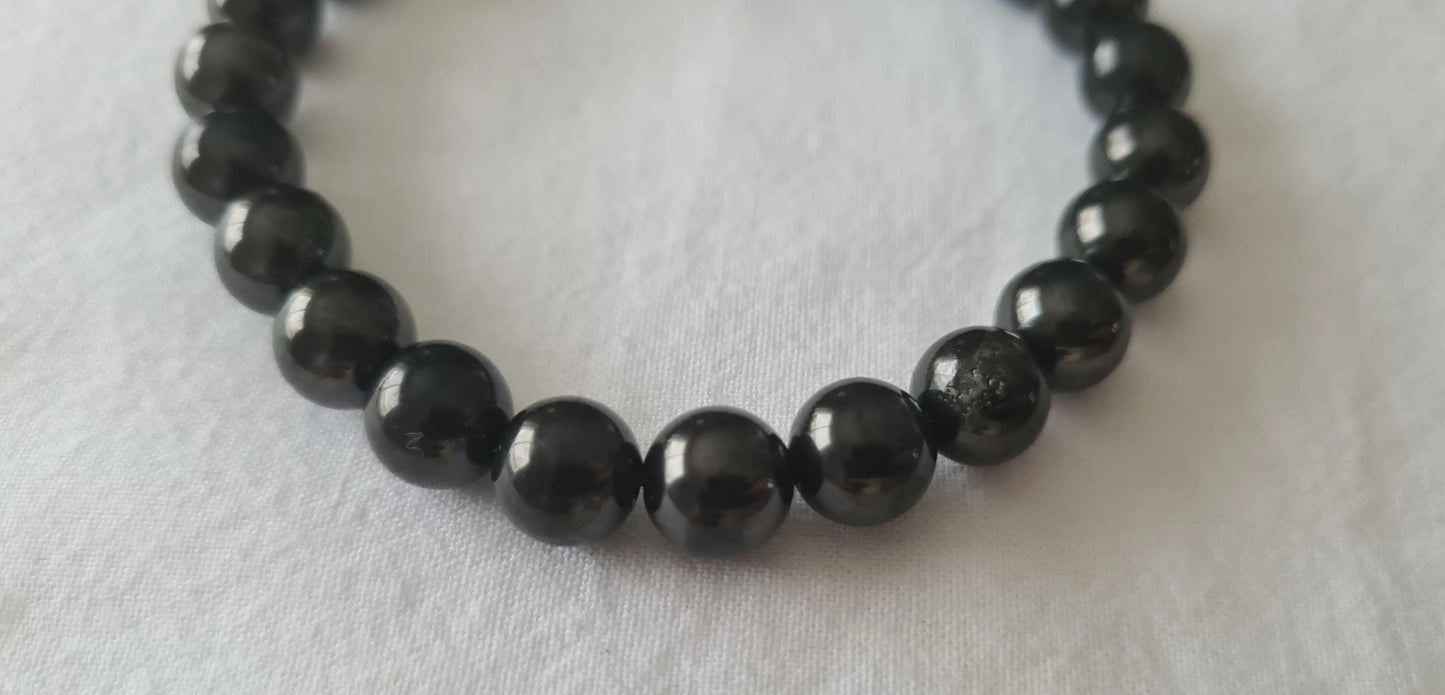 Bracelet Shungite 8mm Cristal Roche