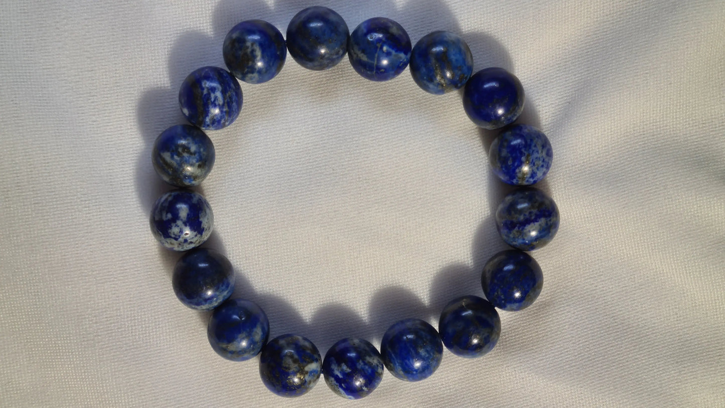 Bracelets de perles de lapis lazuli 14mm Cristal Roche