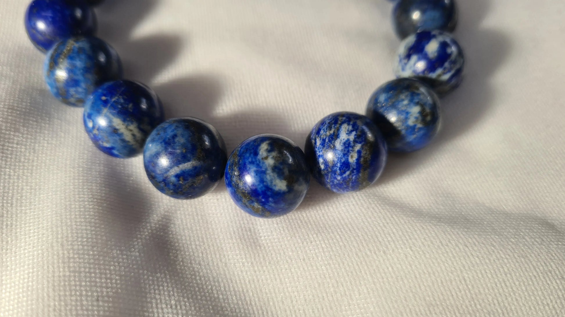 Bracelets de perles de lapis lazuli 12mm / 20cm Cristal Roche