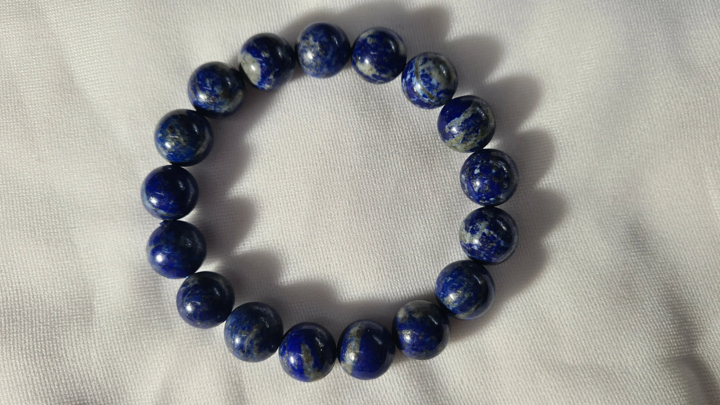 Bracelets de perles de lapis lazuli 12mm / 20cm Cristal Roche