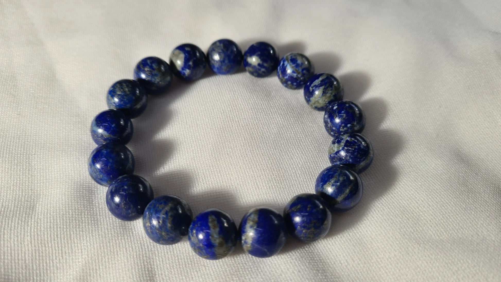 Bracelets de perles de lapis lazuli 10mm / 17cm Cristal Roche