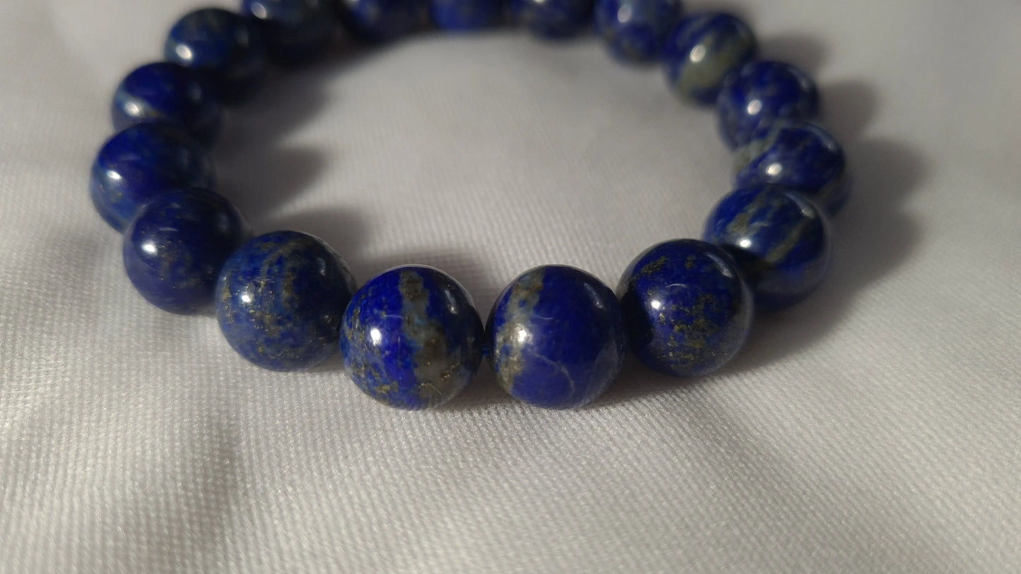 Bracelets de perles de lapis lazuli 14mm Cristal Roche