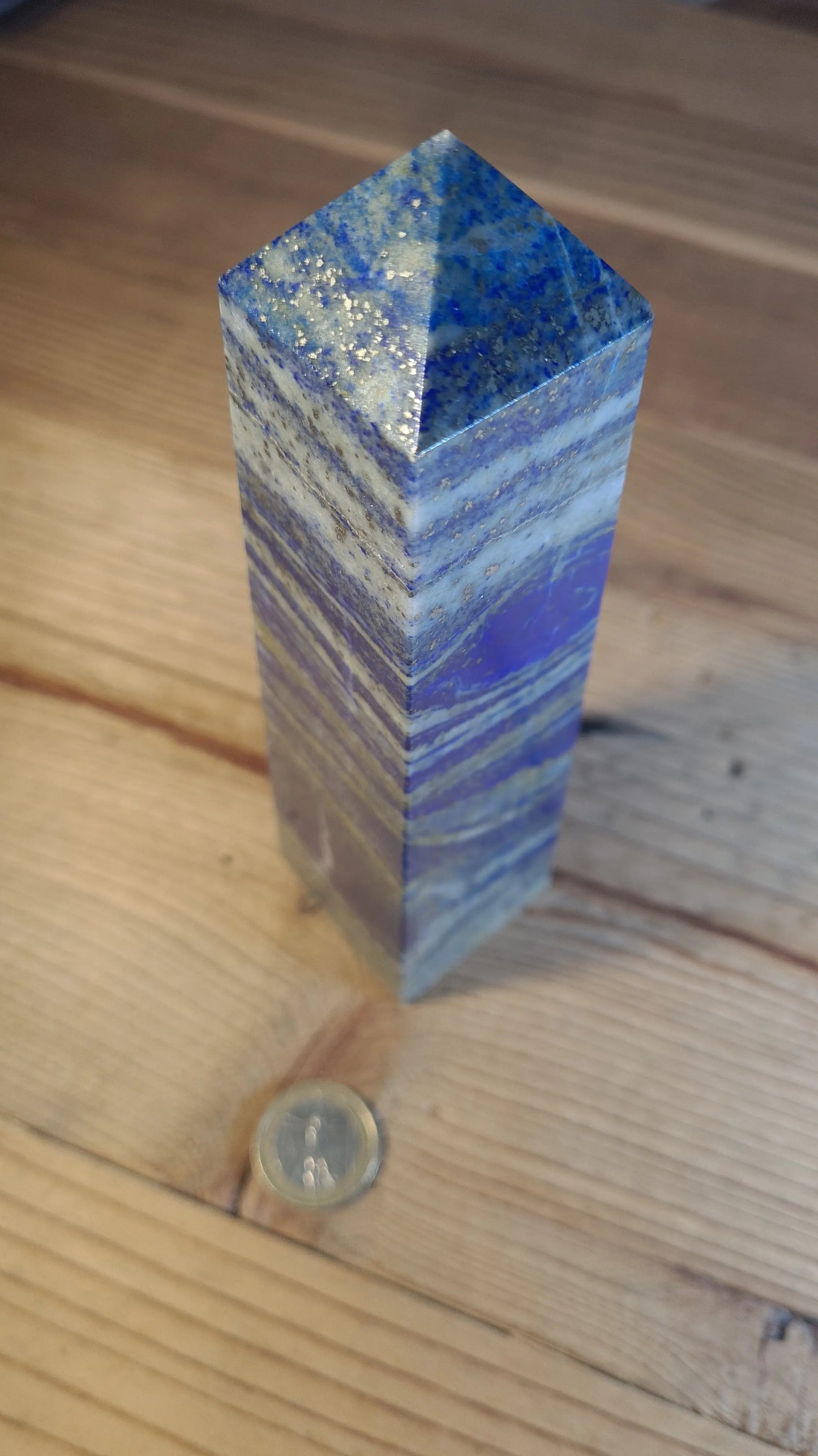 Tour / Obélisque 4 faces, 17cm, lapis-lazuli Cristal Roche