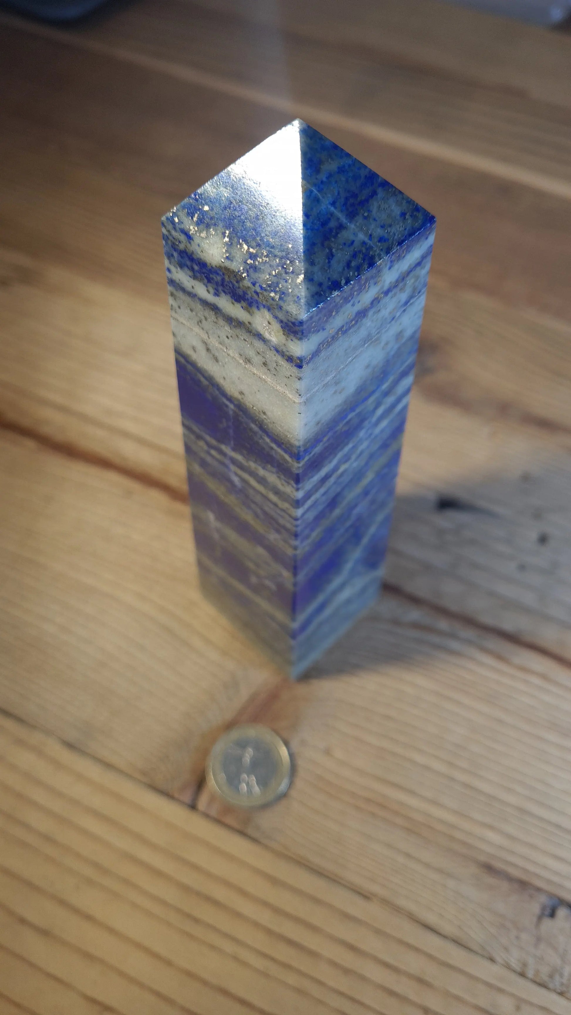 Tour / Obélisque 4 faces, 17cm, lapis-lazuli Cristal Roche