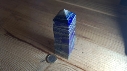 Tour / Obélisque 4 faces, 12cm, lapis-lazuli Cristal Roche