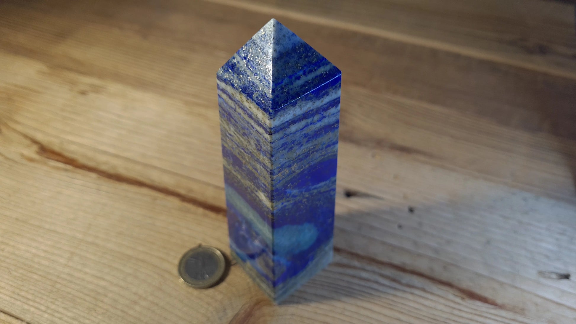 Tour / Obélisque 4 faces, 12cm, lapis-lazuli Cristal Roche