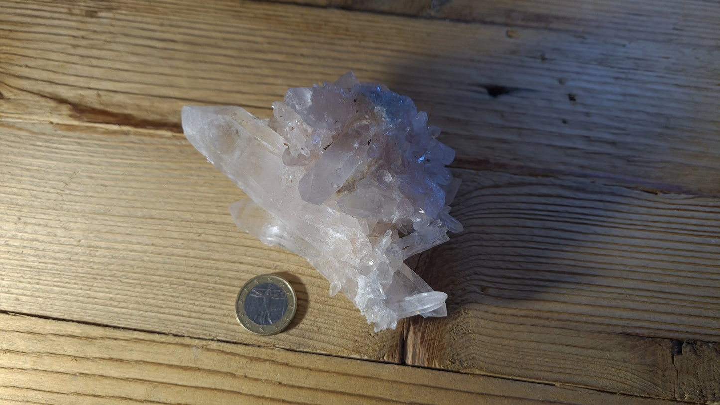 Amas de cristaux de roche / quartz 298g, 11x7cm Cristal Roche