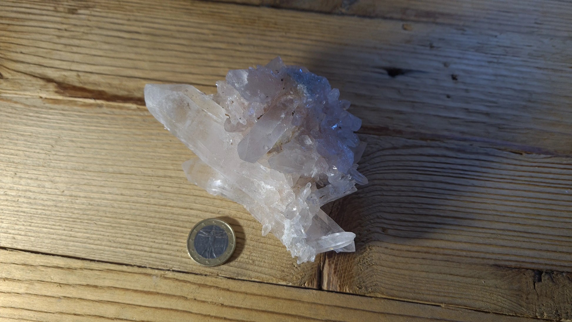 Amas de cristaux de roche / quartz 298g, 11x7cm Cristal Roche