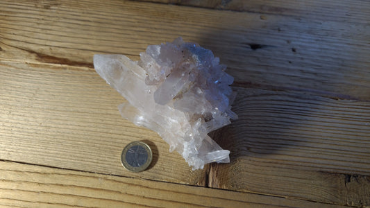 Amas de cristaux de roche / quartz 298g, 11x7cm Cristal Roche