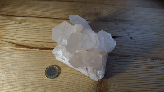 Amas de cristaux de roche / quartz 579g, 10x6cm Cristal Roche