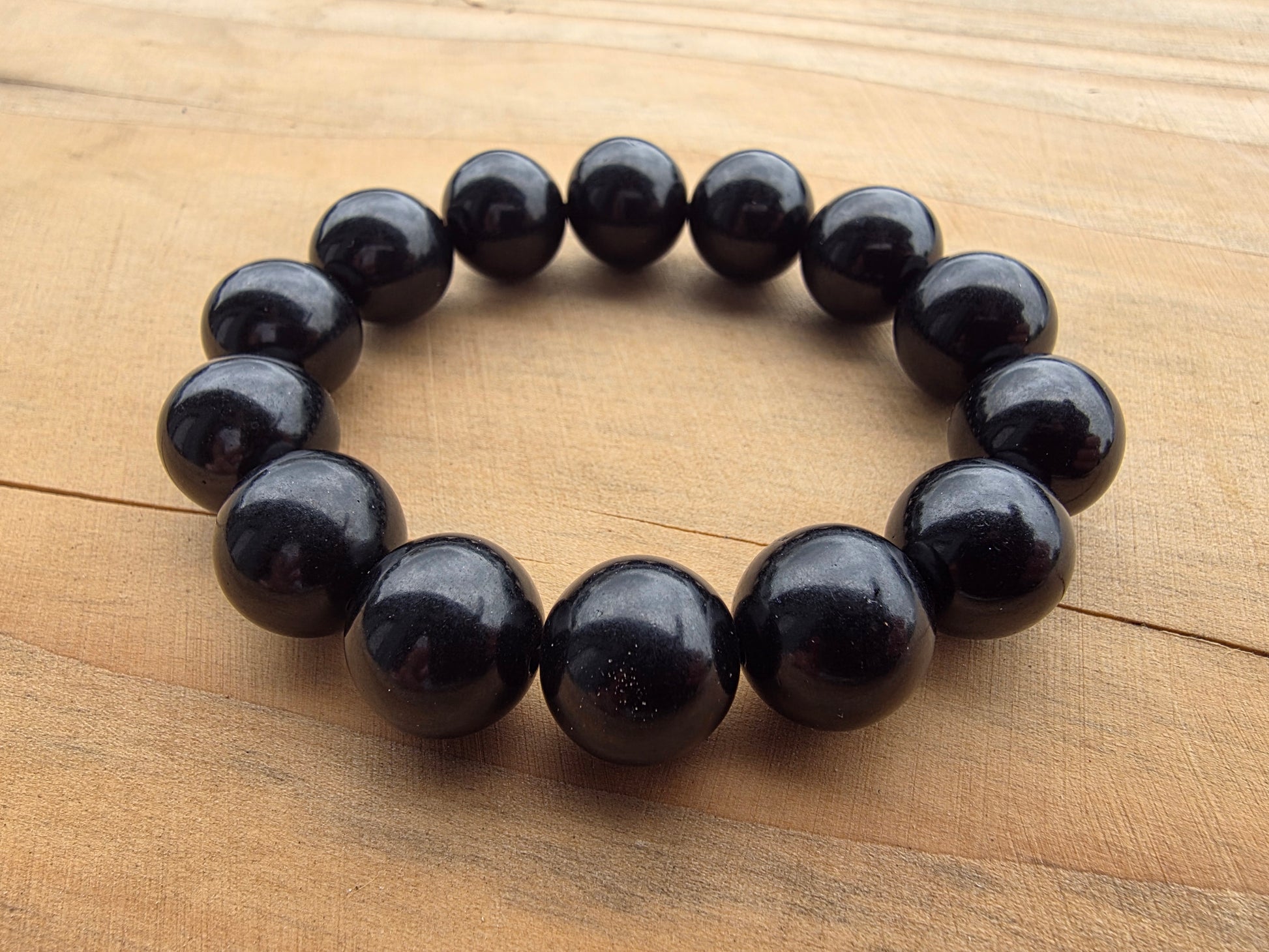 Bracelet en Guisheri de perles de 15mm Cristal Roche