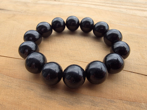 Bracelet en Guisheri de perles de 15mm Cristal Roche