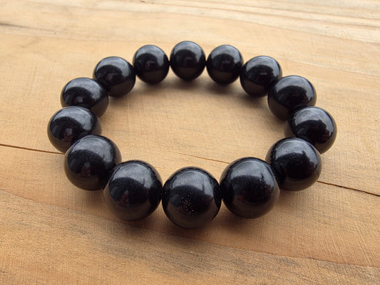 Bracelet en Guisheri de perles de 15mm Cristal Roche