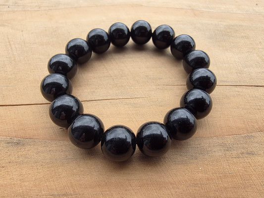 Bracelet en Guisheri de perles de 12mm Cristal Roche
