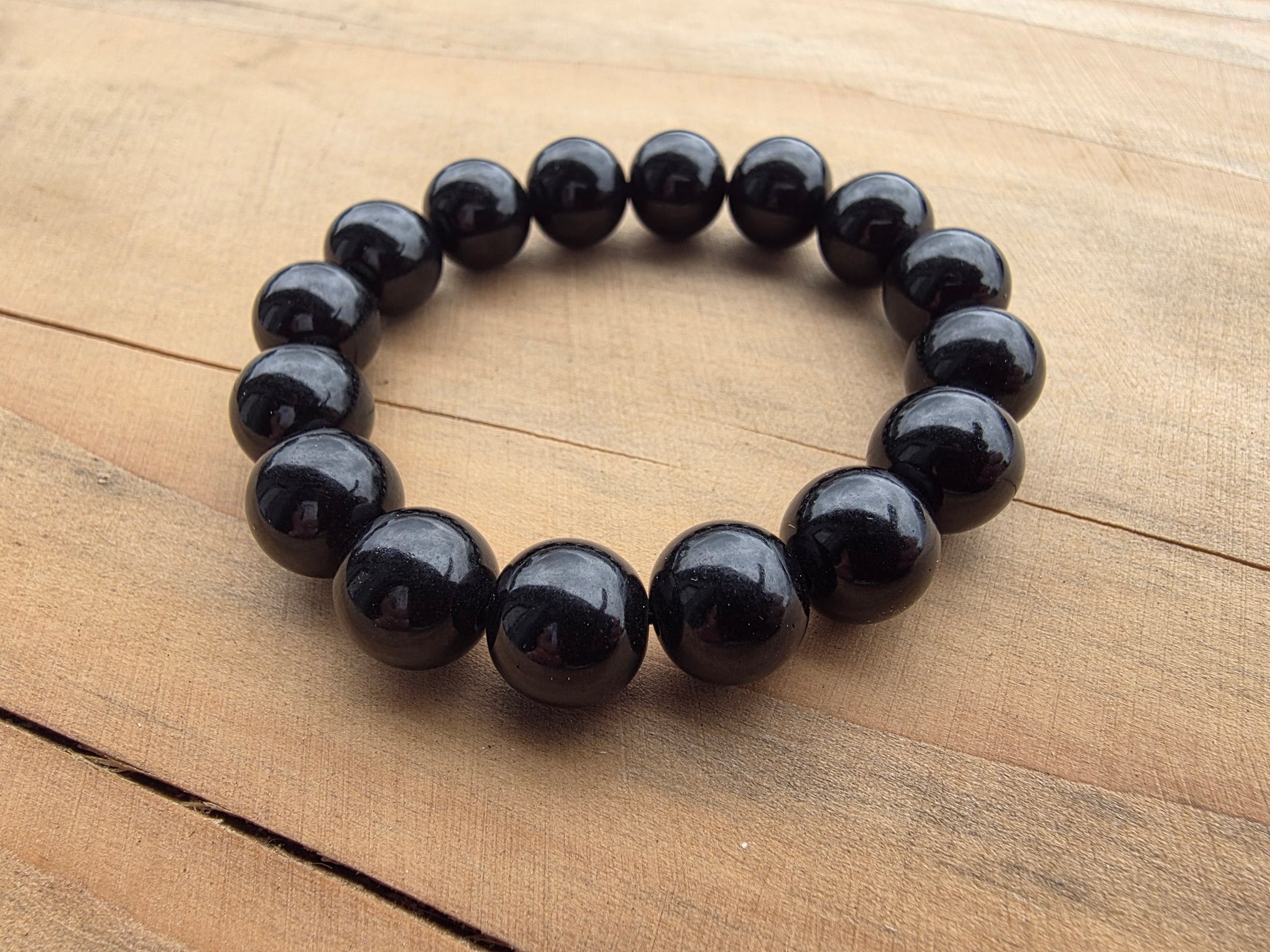 Bracelet en Guisheri de perles de 12mm Cristal Roche