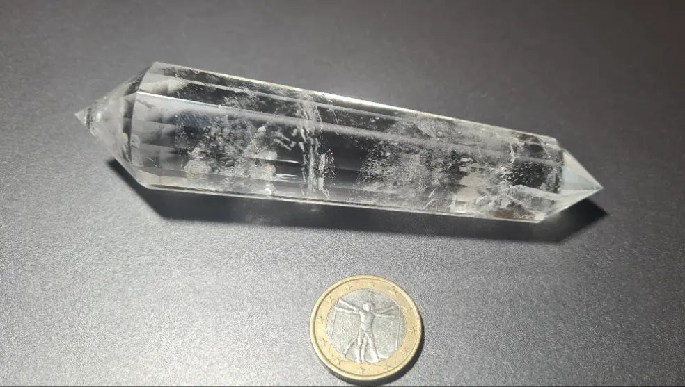 Cristal de quartz - 16 facettes - 12.1 x 2.9 cm - 126.9g Ma boutique