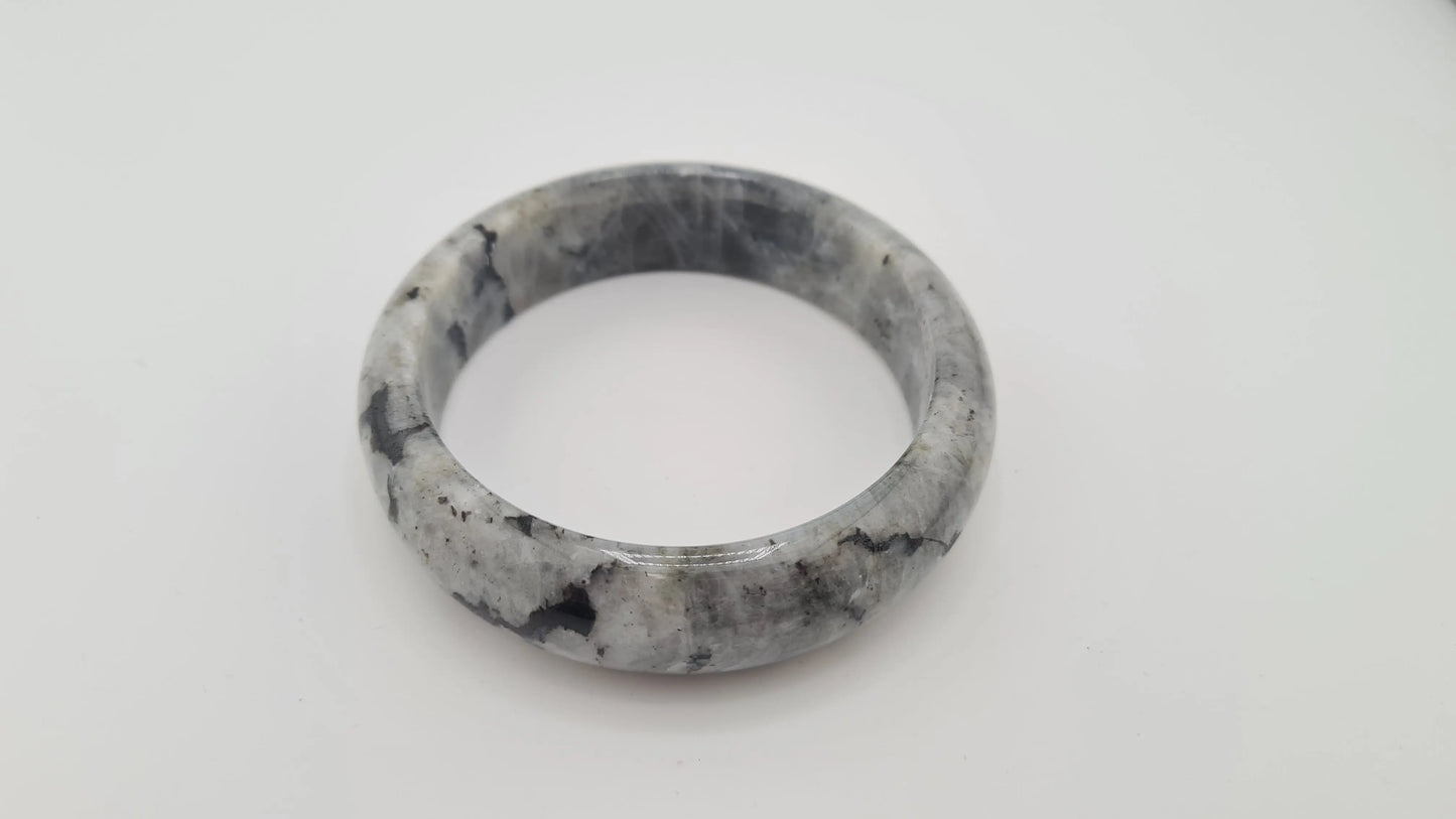 Bracelet massif "jonc" en labradorite Cristal Roche