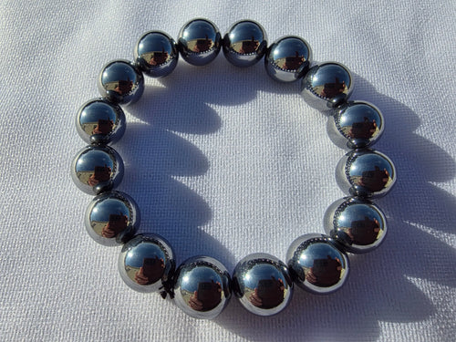 Bracelets de perles de shungite élite 12mm / 19.2cm Cristal Roche