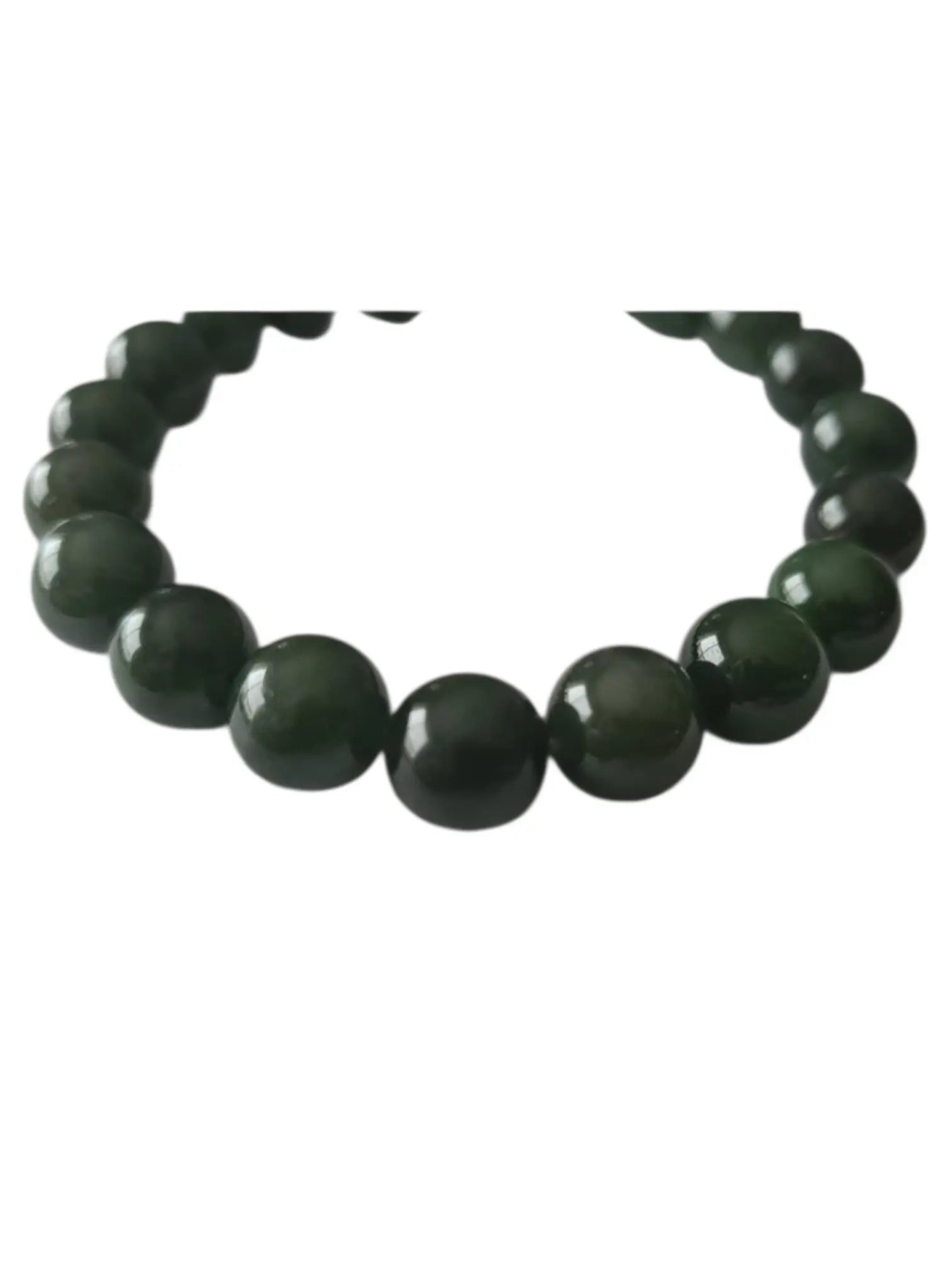Bracelet en jade néphrite de Sibérie 8mm Cristal Roche