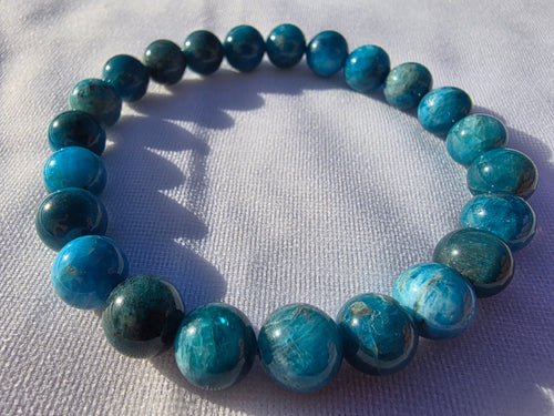 Bracelets de perles en Apatite 10mm Cristal Roche