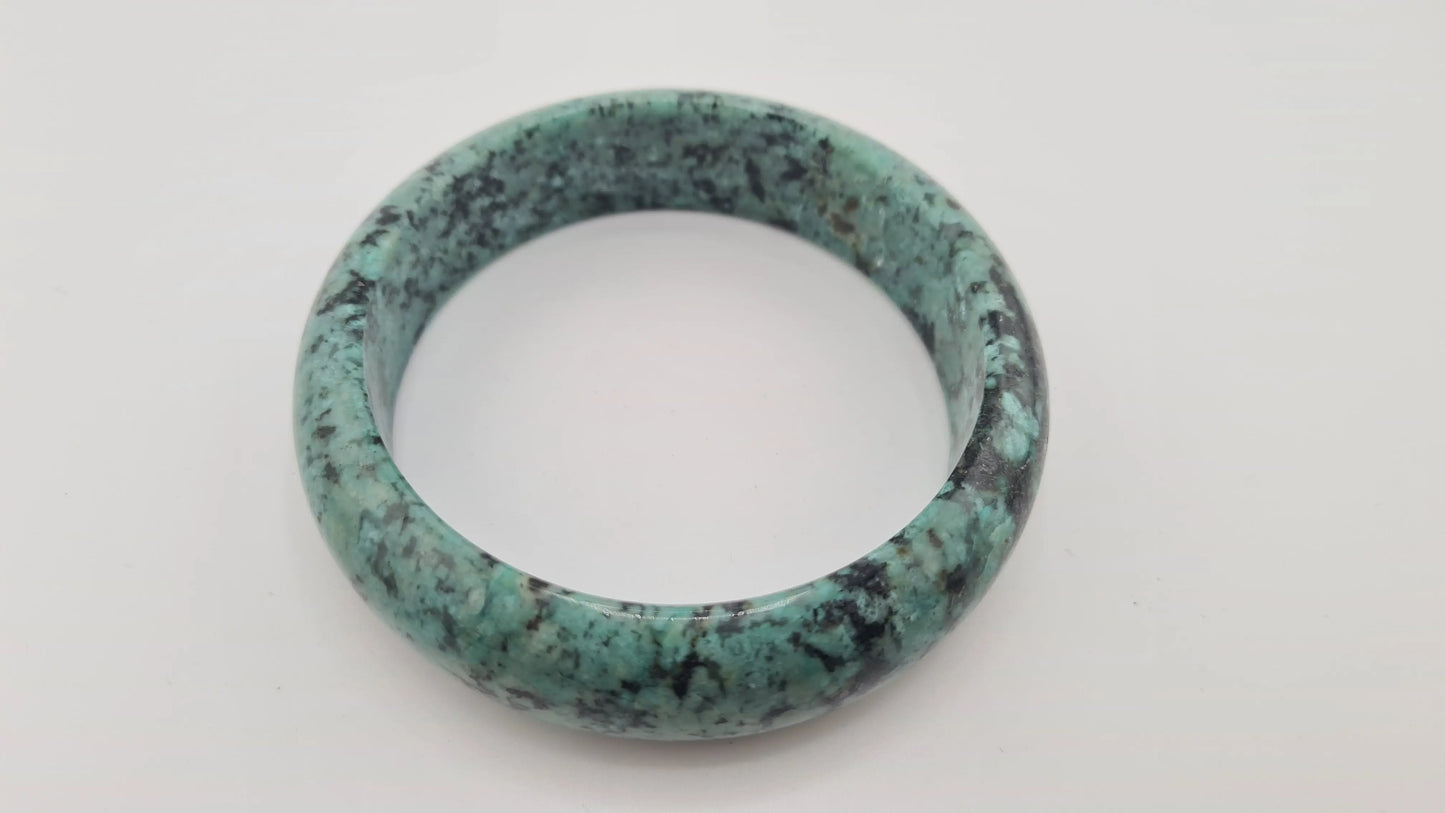 Bracelet massif "jonc" en turquoise Cristal Roche
