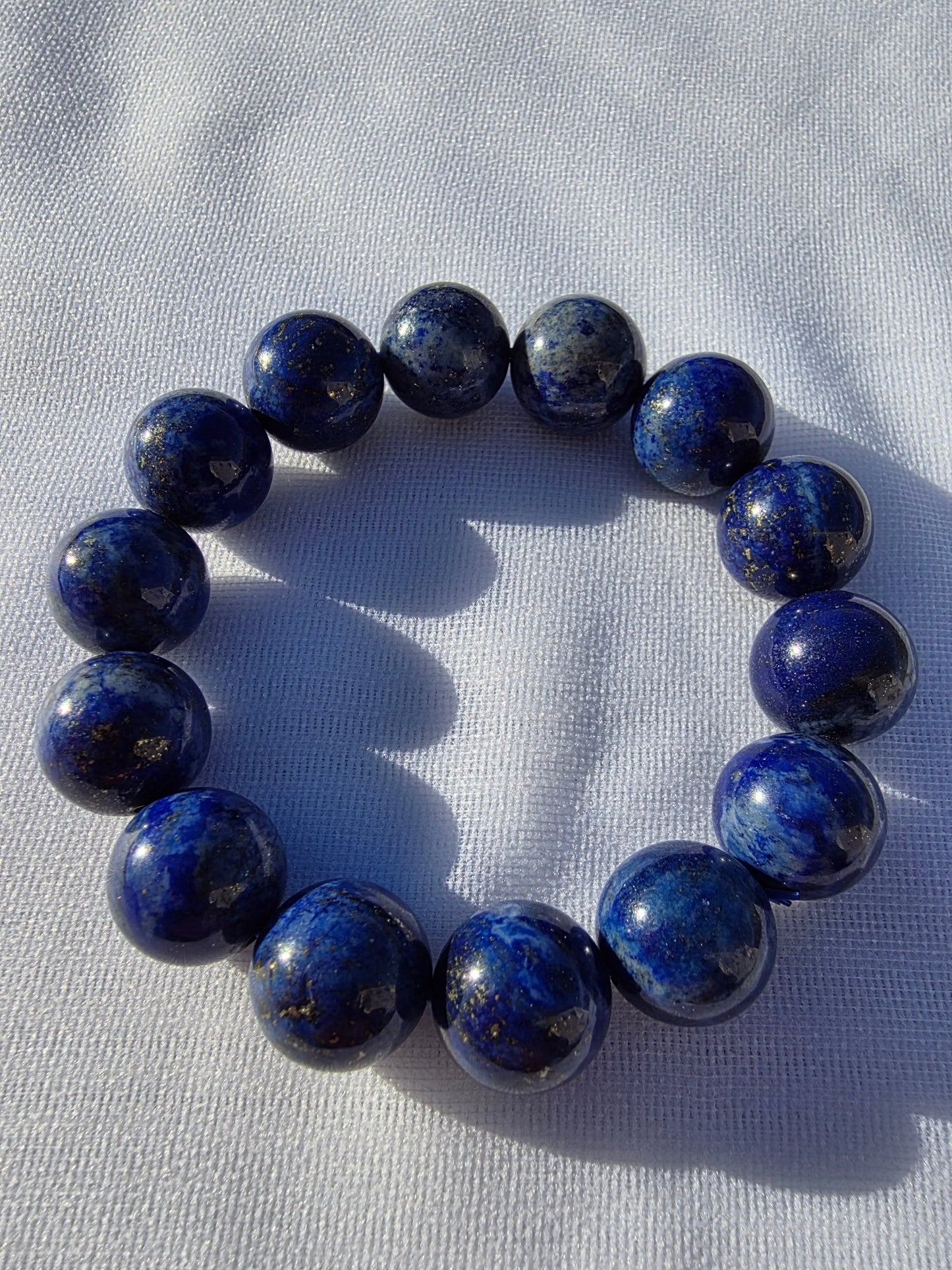 Bracelets de perles de lapis lazuli 14mm Cristal Roche