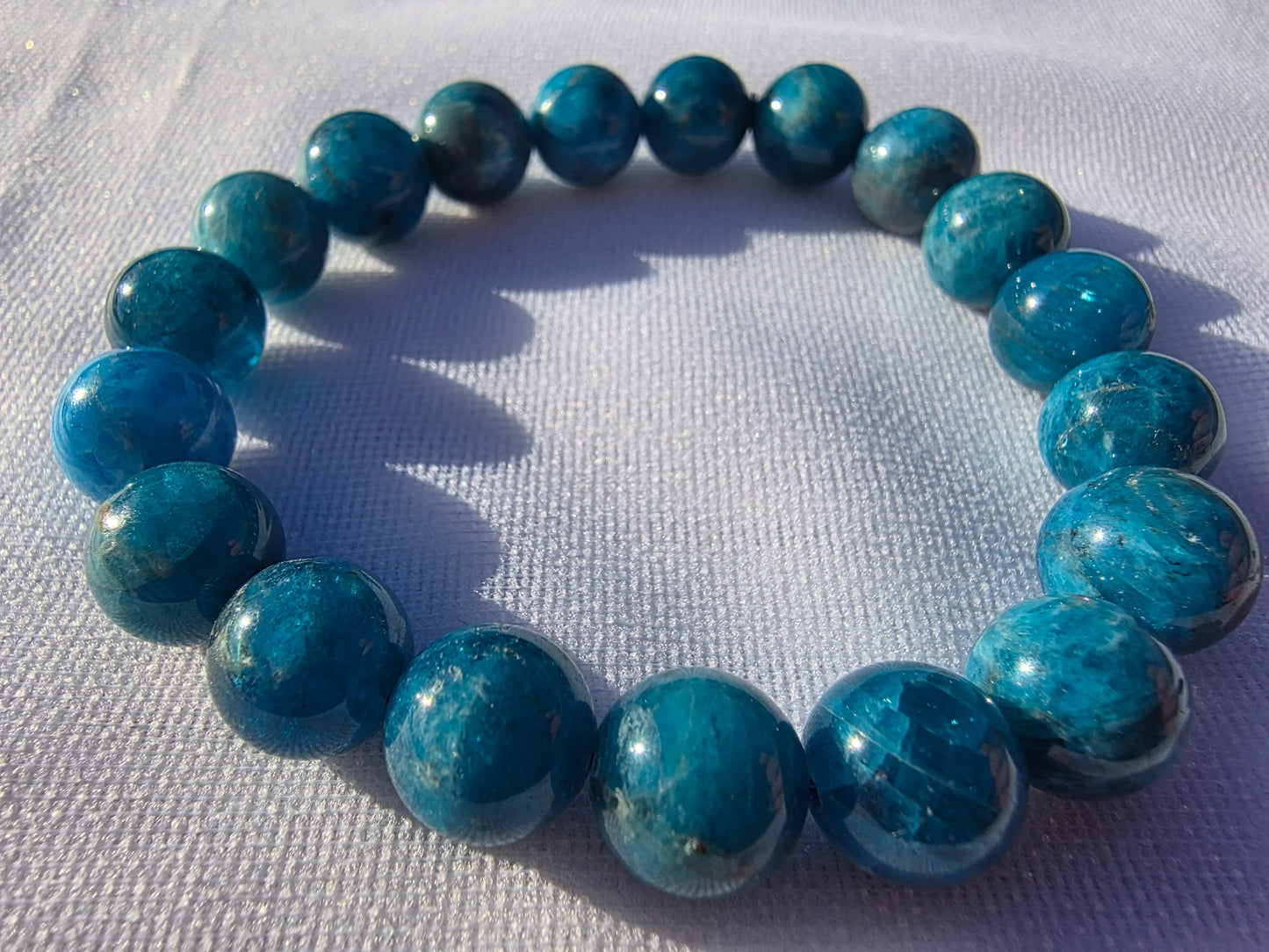 Bracelets de perles en Apatite 10mm Cristal Roche