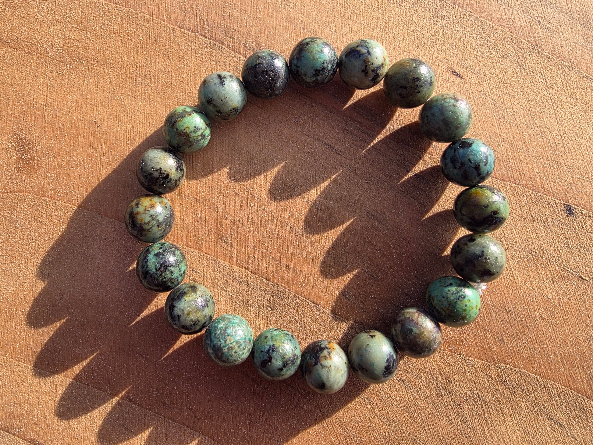 Bracelet en Turquoise de perles de 10mm Cristal Roche