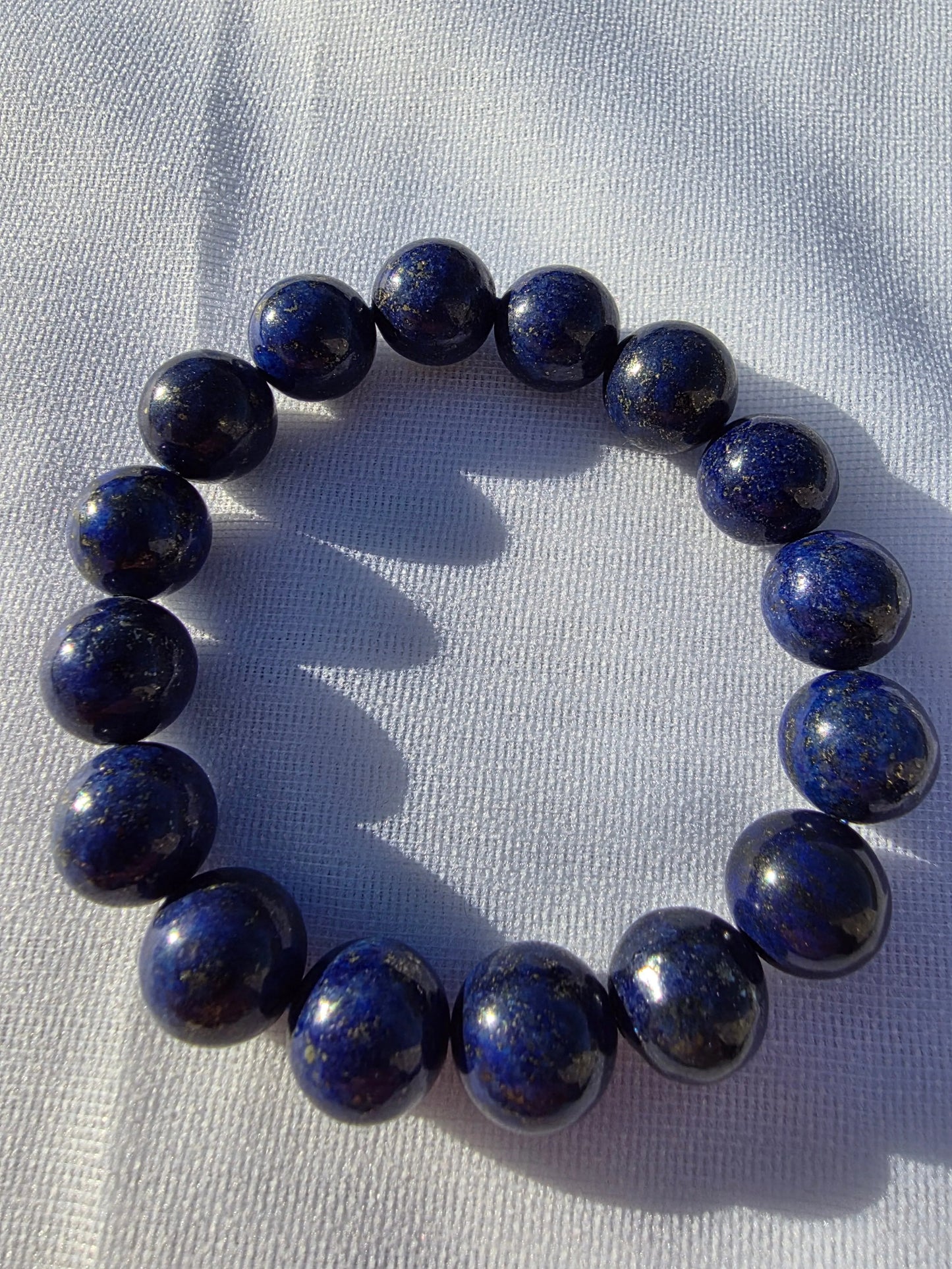 Bracelets de perles de lapis lazuli 12mm / 20cm Cristal Roche