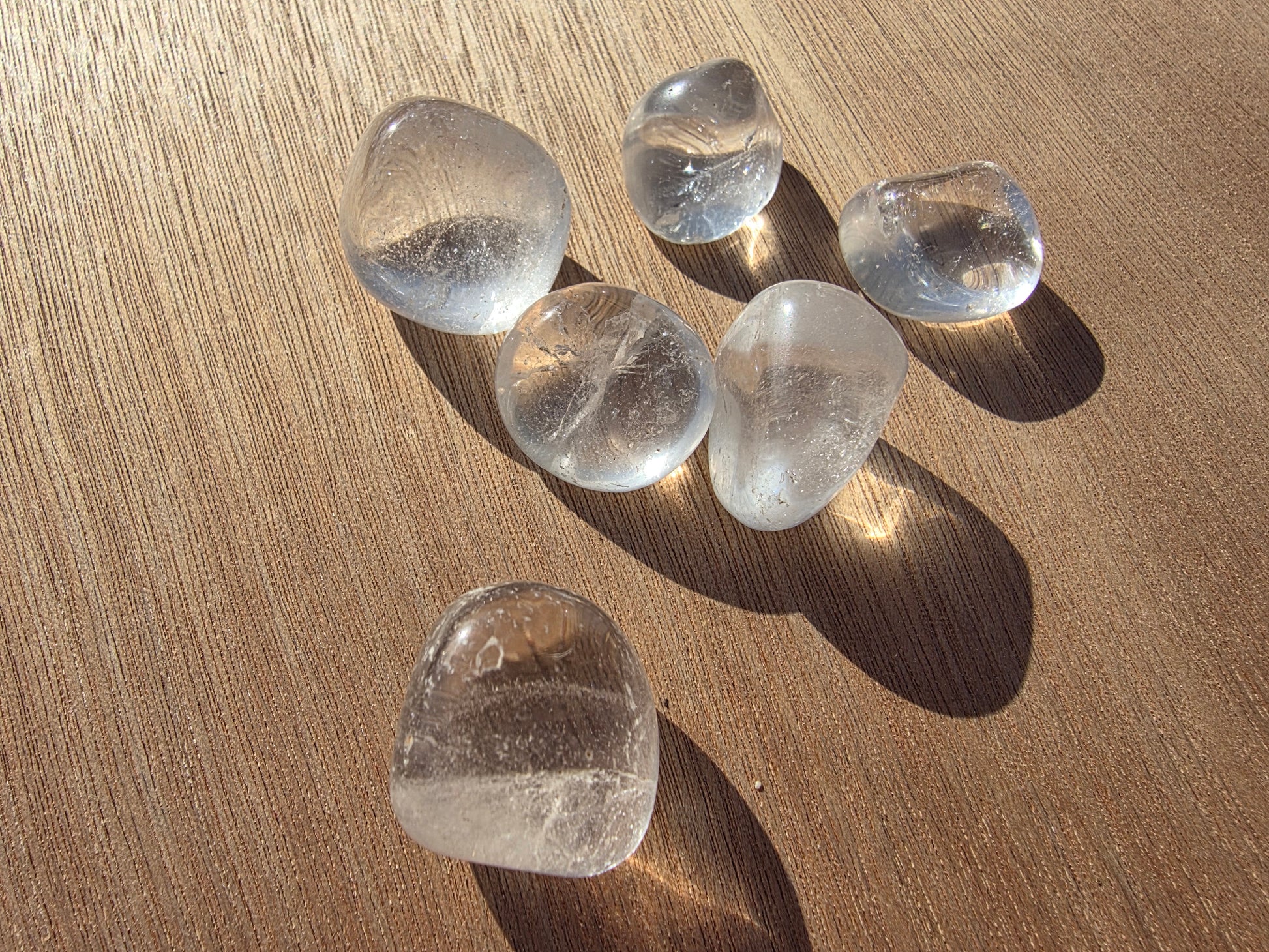 Pierres roulées de cristal de roche (lots de 2) Cristal Roche