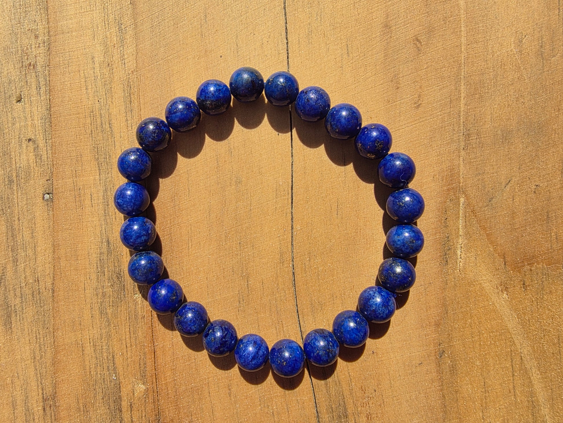 Bracelets de perles de lapis lazuli 8mm Cristal Roche