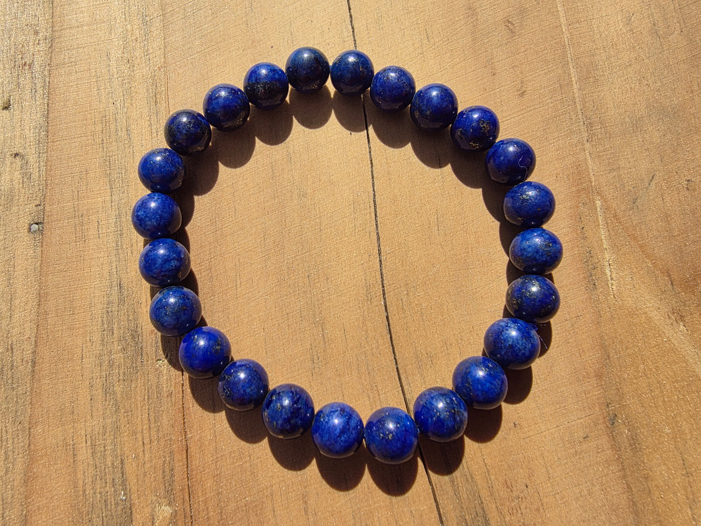 Bracelets de perles de lapis lazuli 8mm Cristal Roche