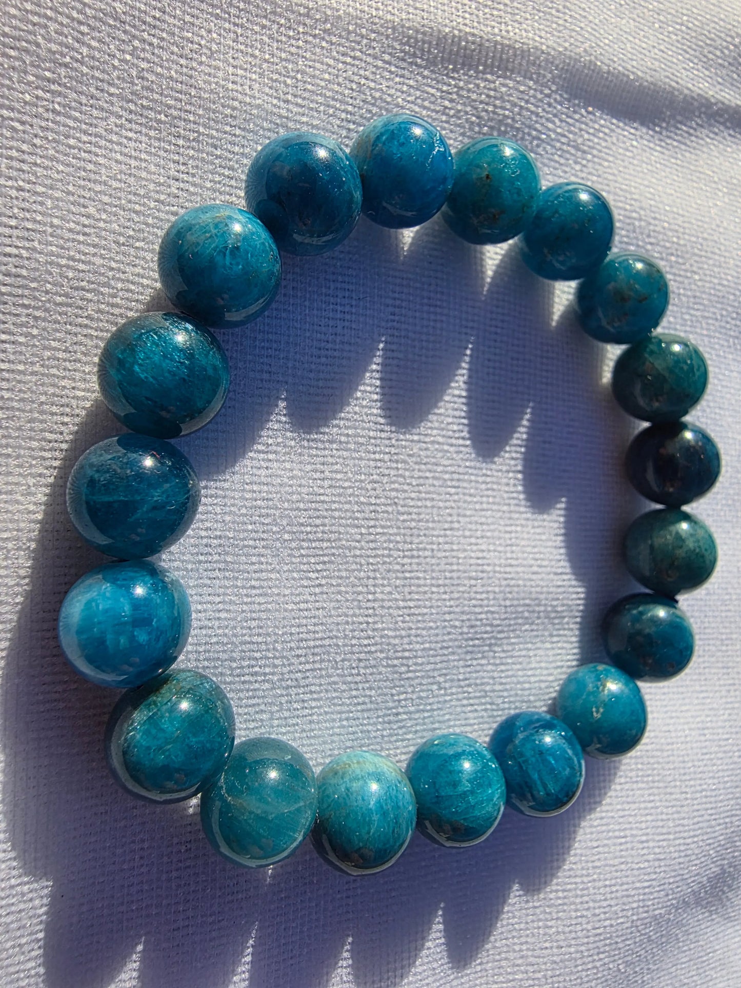 Bracelets de perles en Apatite 10mm Cristal Roche