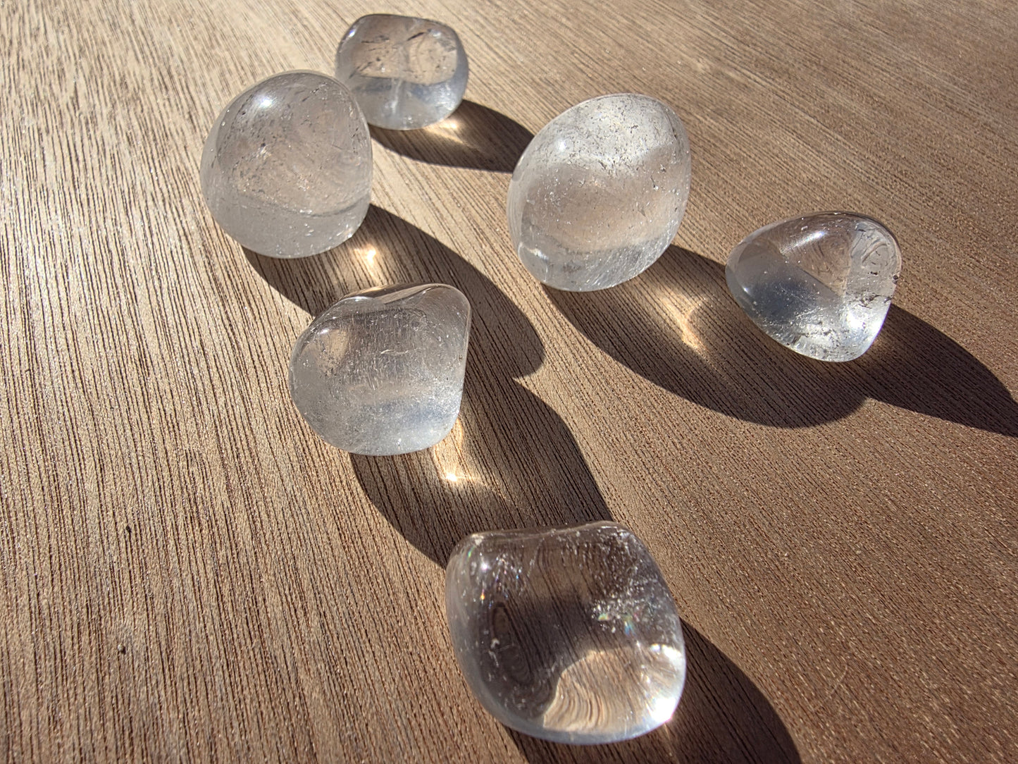 Pierres roulées de cristal de roche (lots de 2) Cristal Roche