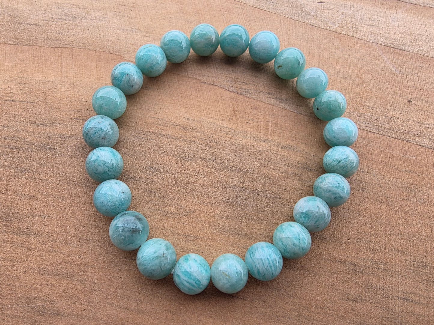 Bracelets de perles d'Amazonite 8mm Cristal Roche