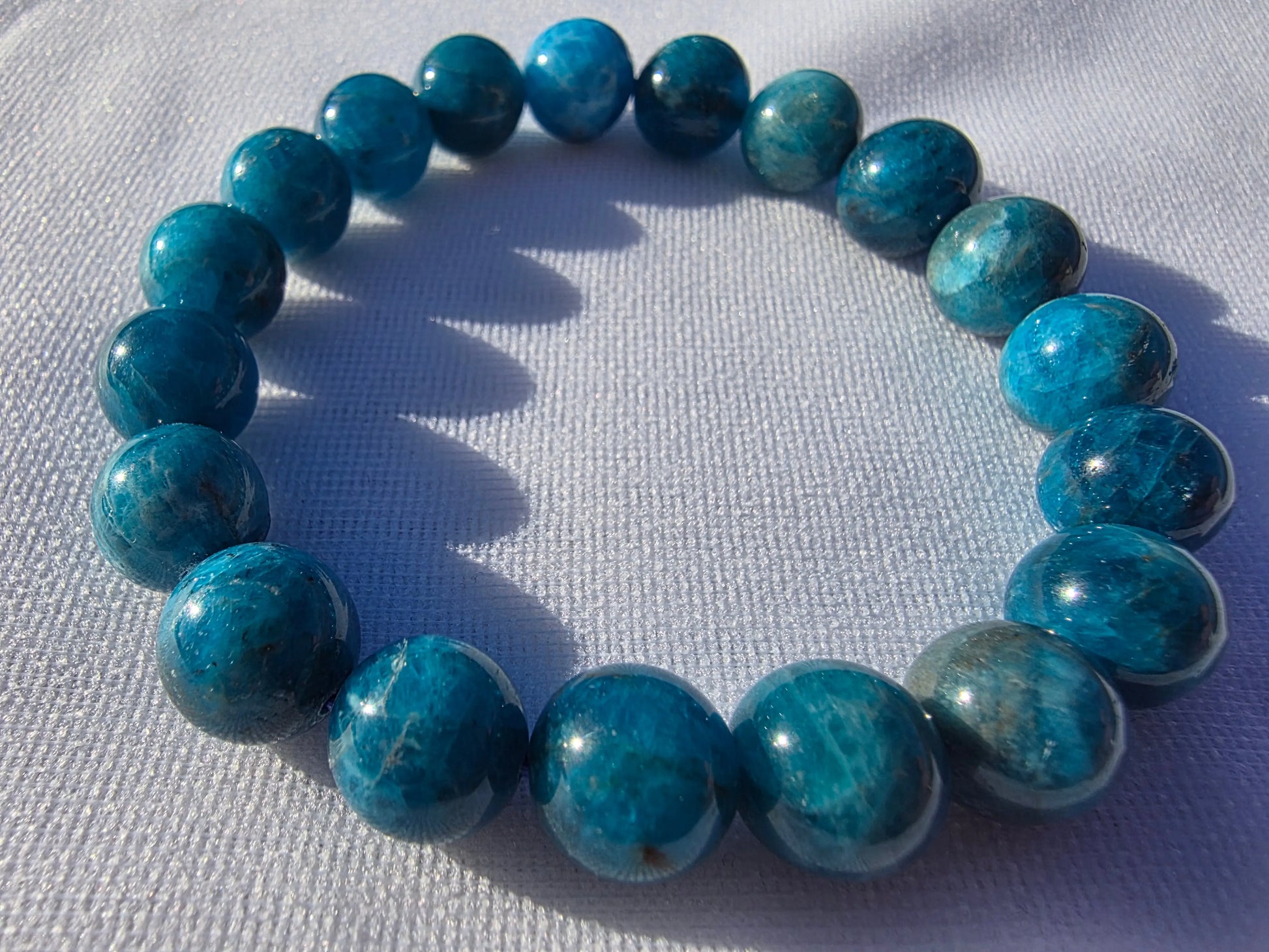 Bracelets de perles en Apatite 10mm Cristal Roche