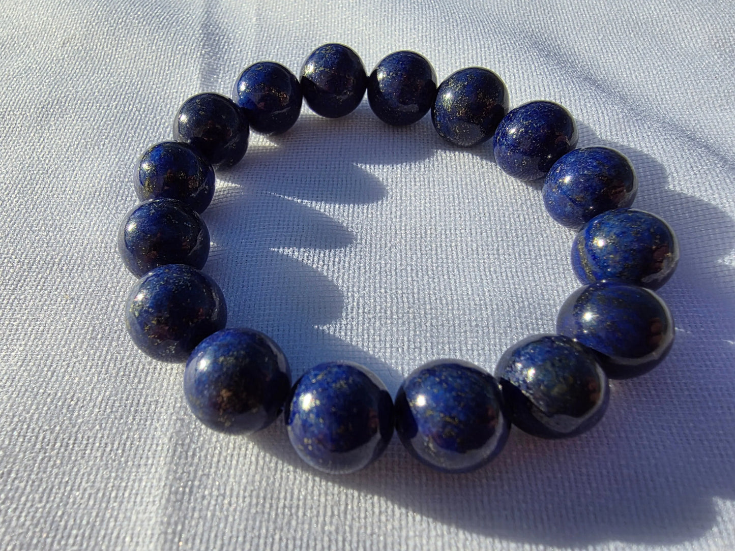 Bracelets de perles de lapis lazuli 14mm Cristal Roche