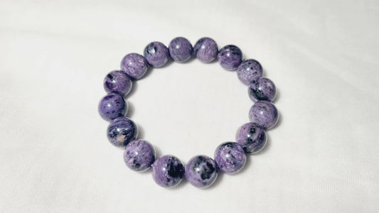 Bracelet en perles de charoïte de 13mm / 20.8cm Cristal Roche