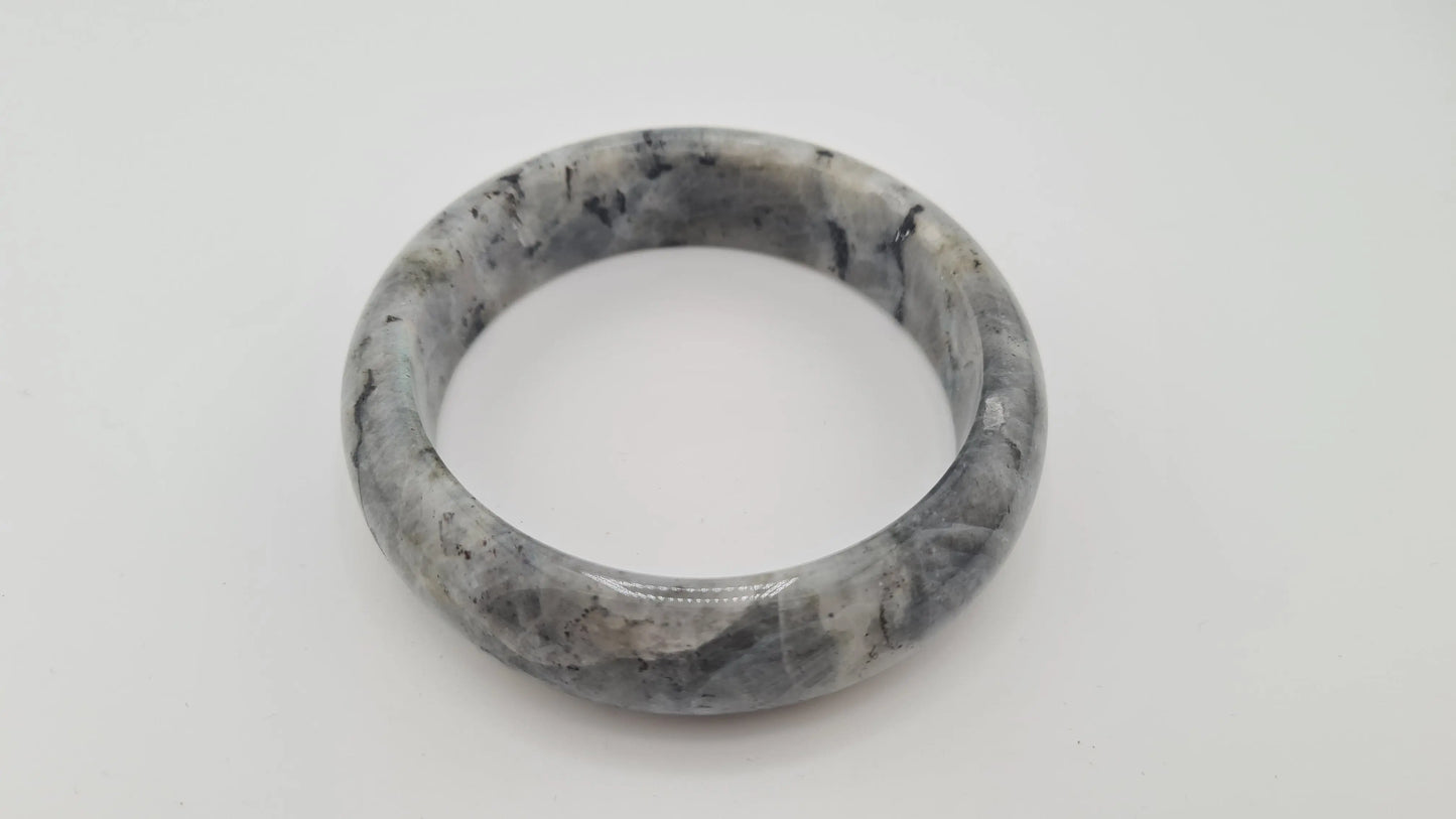 Bracelet massif "jonc" en labradorite Cristal Roche
