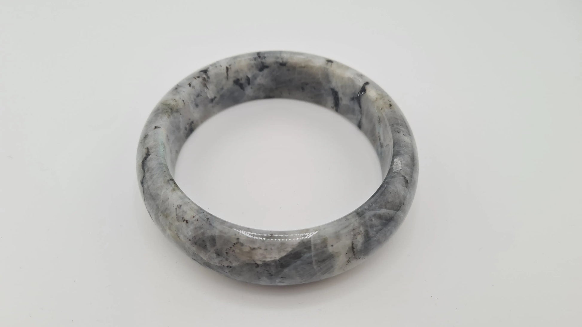 Bracelet massif "jonc" en labradorite Cristal Roche