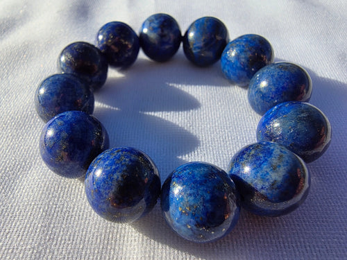 Bracelets de perles de lapis lazuli 14mm Cristal Roche