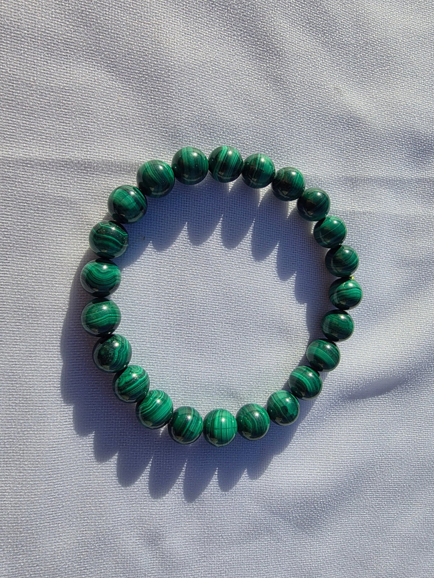 Bracelets de perles en Malachite 10mm Cristal Roche
