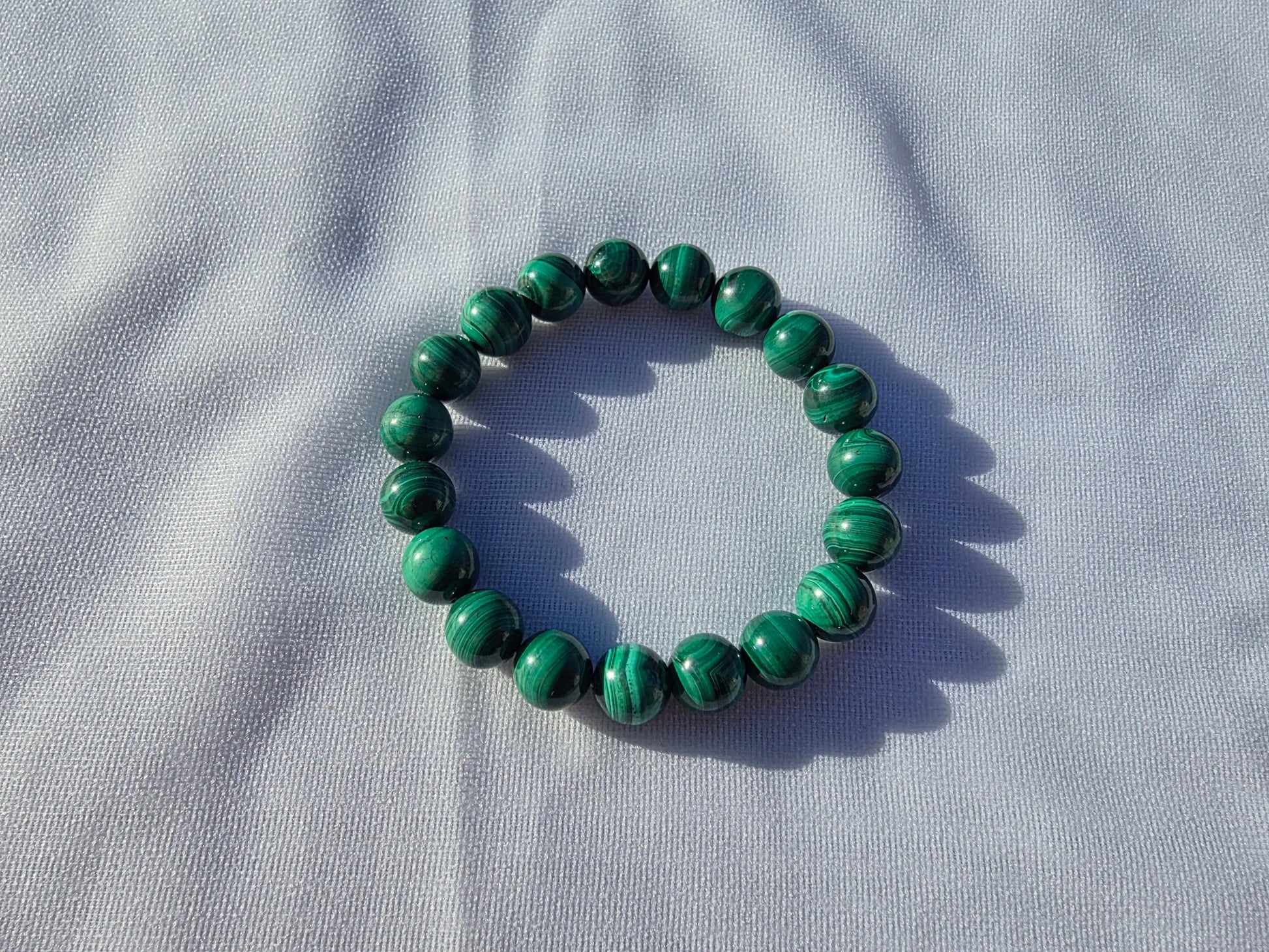 Bracelets de perles en Malachite 10mm Cristal Roche