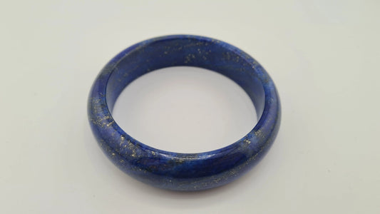 Bracelet massif "jonc" en lapis-lazuli Cristal Roche